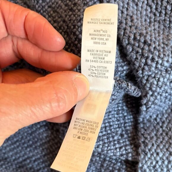 OFFLINE by Aerie Snowday Mock Neck Sweatshirt Blue Womens Size XXL - Picture 9 of 11